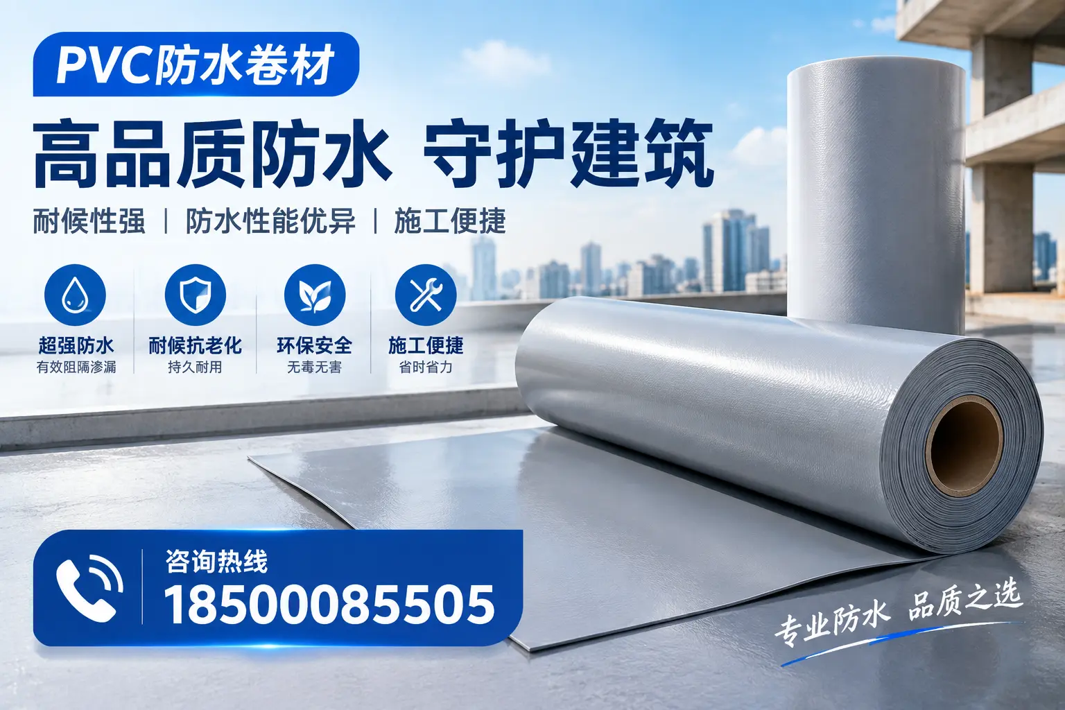 PVC防水卷材的防水效果评测，适合屯昌的科学依据